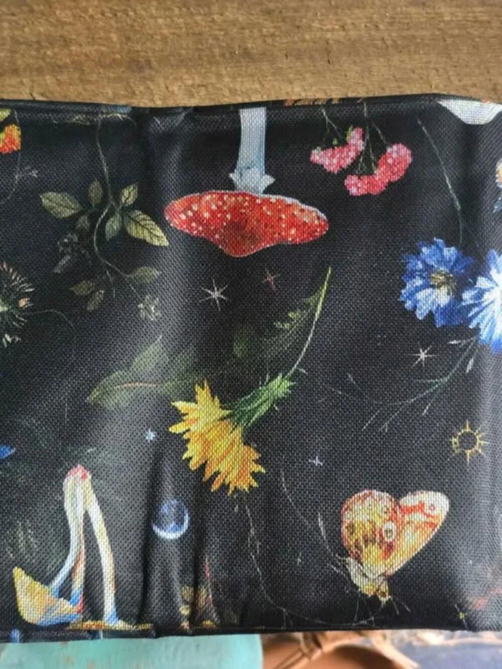 New Fairyloot Picnic Blanket with Carrying Handle Mushrooms, Moths, Flowers